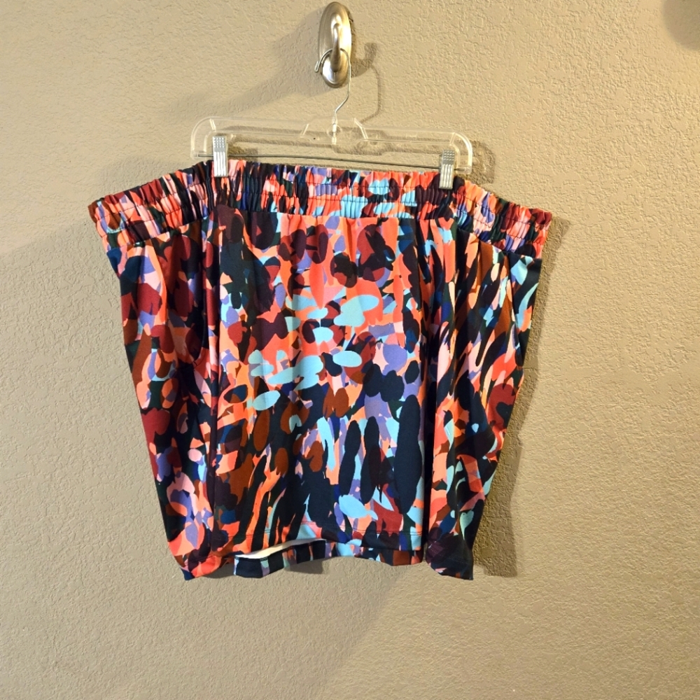 Tek Gear New Womens Teal Spotted Abstract On-The-Go-Gear Active Wear Skirt 3X